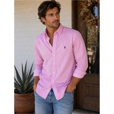 Polo by Ralph Lauren Pink Striped Button-Down Shirt 16 34/35 men or Women