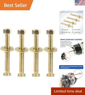 4 Pack Cagebolt for Semi Trucks - Reliable Release Bolts for Brake Repair