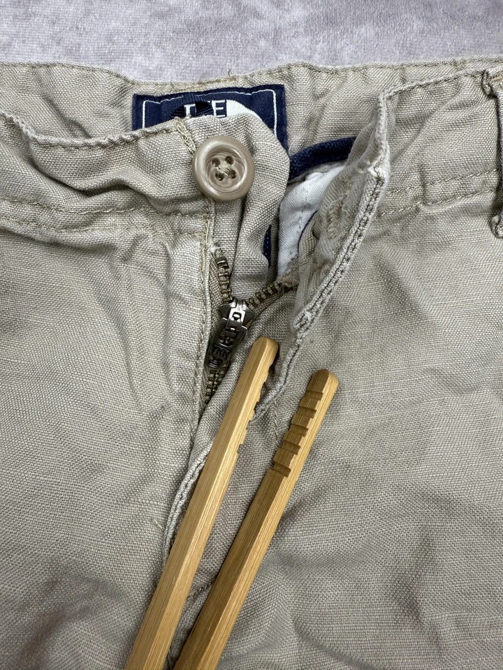 Pantalones Cortos North Face Para Mujer 6 Largos Caqui Beige Mezcla de Lino Informales Exterior Bolsillos Foto 2 de 4