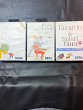 Sega Master System Lot Wonder Boy Hang-On Safari Hunt Space Harrier Case No Game