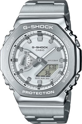 CASIO G-SHOCK GM-2110D-7AJF Silver Face Stainless Steel Analog Digital Men Watch