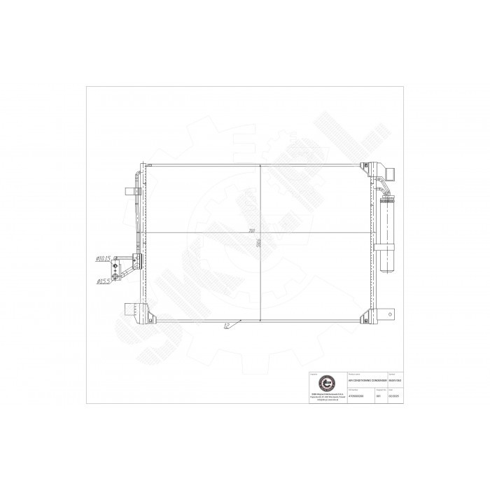 Condenseur de climatisation Mercedes Classe X 4705003200 en aluminium brossé