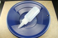 Lot of 50 - 8" Blue Gold Pans w/ Bottle Snuffer-Panning Kit-Prospecting-Mining