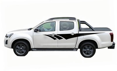 2 PCS Pickup Truck Side Door Sticker For Isuzu D-max Racing Stripe Vinyl Decals