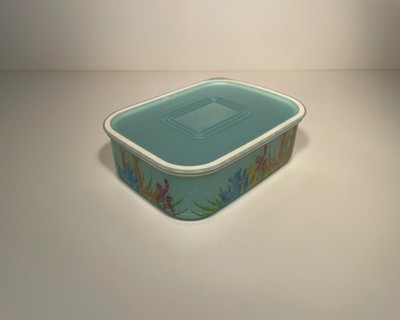 Tupperware NEU A150 Quadro 500 ml blau mit Aufdruck Lebensmittelbehälter 