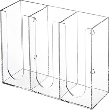 Acrylic Coffee Cup and Lid Storage Organizer, 3 Compartment Disposable Paper Cup