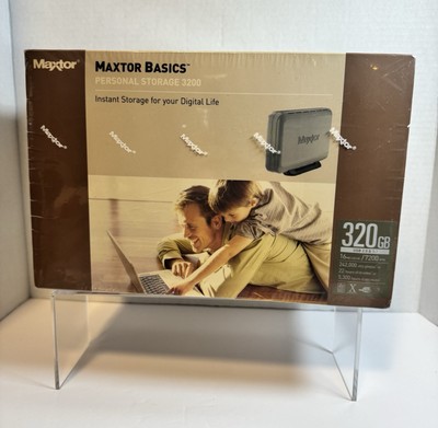 Sealed New Boxed Maxtor Basics Personal Storage 3200 External Hard Drive 500GB 