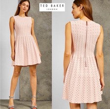 Ted Baker NEW Vellia Knitted Flippy Mini Skate Dress Pink Fit & Flare Size 2 (6)