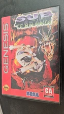 Sub Terrania (Sega Genesis, 1994) CIB Manual works No Hang Tab
