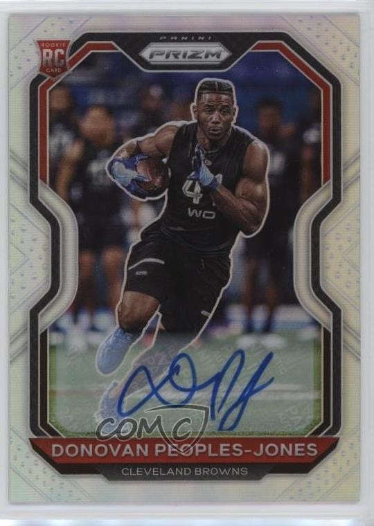 2020 Panini Prizm Silver Donovan Peoples-Jones #319 Rookie Auto RC