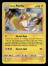Alolan Raichu 57/236 Rare Unified Minds Holo Pokemon NM