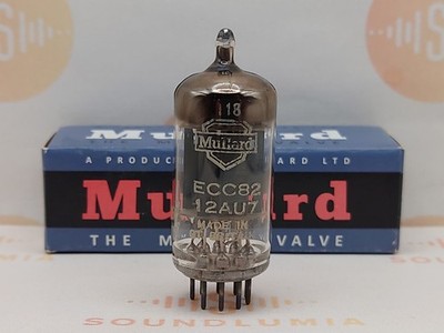 1x Mullard ECC82 12AU7 Long Plates Square Getter - Blackburn '57 K61 - Near NOS