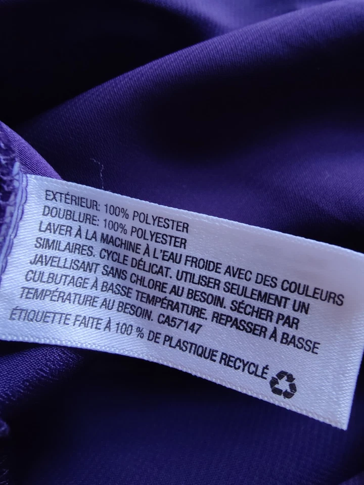 Tevolio Purple One-Shoulder Knee Length Chiffon Dress 10 - Image 4 of 4