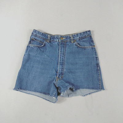 Vintage Oregon Trails Denim Jean Shorts Women's 13 Blue Cut Off Raw Hem 90s