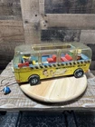 Vintage Fisher Price Wooden Pull Toy School Bus w/ Peg People – USA