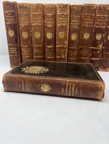 RARE 20 The German classics Leather Schiller 19th Century Schelling Goethe