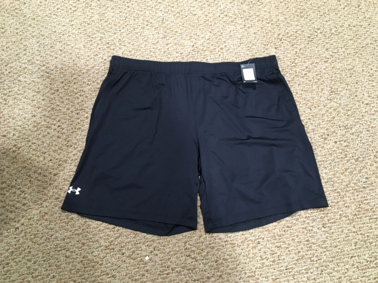 under armour mens black loose fit performance shorts size 4x