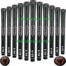 Ping ID-8 Oversize Rubber Golf Grips +1/16" .60" Ribbed Black/Orange Cap