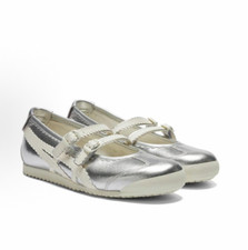 2025 Patou x Onitsuka Tiger Mexico 66 Mary Jane Shoes Silver/White Ballet Flats