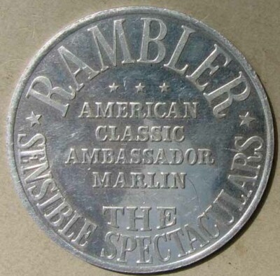 RARE EARLY LARGE NOS RAMBLER ADVERTISING TOKEN WITH MARLIN PRISTINE L@@K #G877