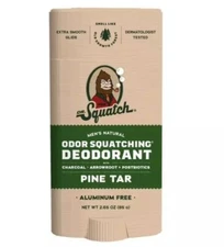 Dr. Squatch Odor Squatching Deodorant Stick, Pine Tar, 2.65 Oz | CVS