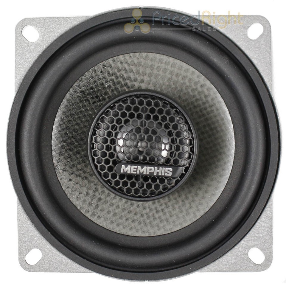 Memphis 4" 80 Watt Coaxial Speakers In Line Crossover Car Audio Tweeter