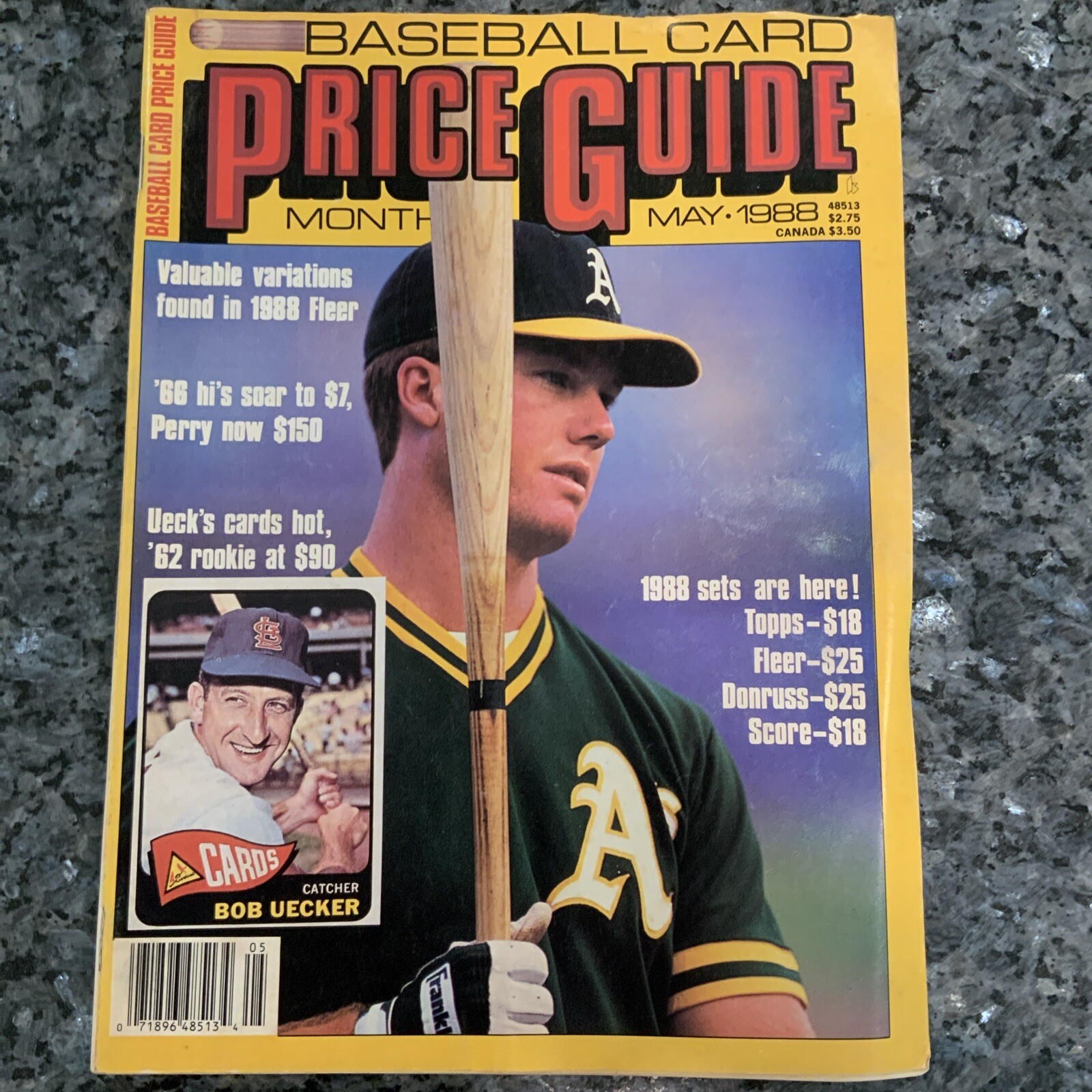 SCD Baseball Card Price Guide May 1988 Mark McGwire