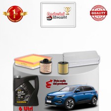 KIT TAGLIANDO FILTRI E OLIO OPEL GRANDLAND X 1.6 TURBO DIESEL 88KW 120CV 2017 ->