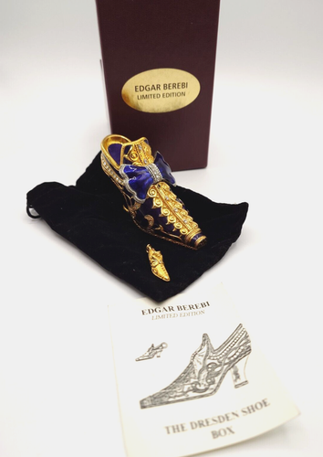 Caja de zapatos Edgar Berebi azul dorado Dresden edición limitada caja de baratijas más caja - Imagen 2 de 19