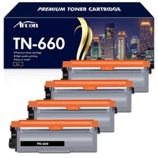4 Pack Toner Compatible With Brother TN660 TN630 MFC-L2700DW L2720DW DCP-L2540DW