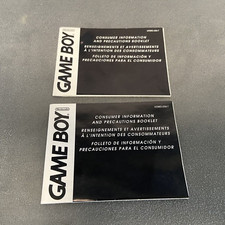 Gameboy Consumer Information Precautions Booklet DMG-USA-7 Manual Lot of 2