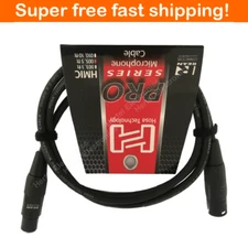 Hosa Pro Microphone Cable HMIC-005, Neutrik REAN Connectors XLR3F to XLR3M 5Ft 