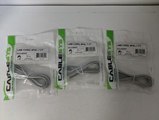 LOT OF 3 CABLESYS LINE CORD, 6P4C, 7FT GCLA466007