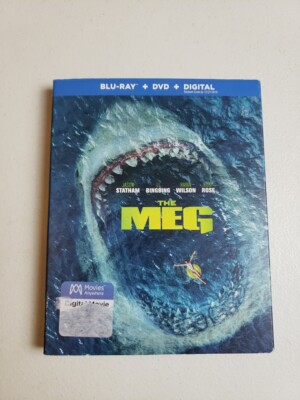 The Meg (Blu-Ray DVD combo, 2018) Jason Statham, Li Bingbing W Slipcover 