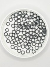 6mm Gunmetal Plated Brass CLOSED Jump Rings 18 Gauge 50 Pieces
