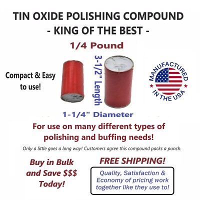 Tin Oxide 1/4 Lb. Polishing Compound for Metal Jewelry Buffing Industrial & More