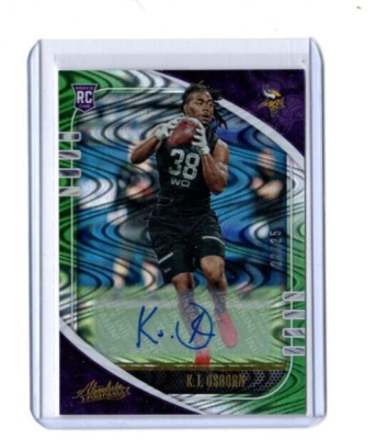 2020 Panini Absolute Green Wave K.J. Osborn Autograph Rookie Card