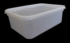 2 Litre Rectangular Ice Cream tubs / Food storage containers with Lids