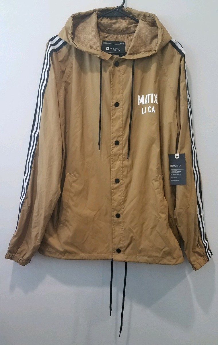 Men's MATIX LOS ANGELES COMPTON SURF CLUB Khaki Windbreaker Men's MATIX LOS ANGELES COMPTON SURF CLUB Khaki Windbreaker