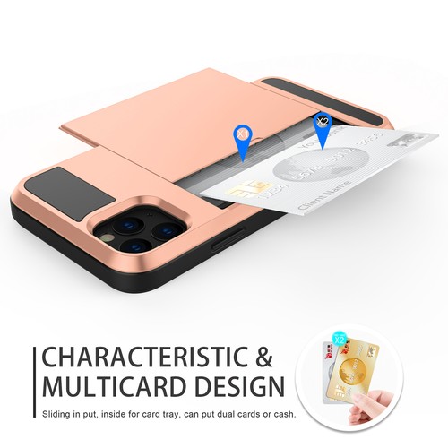 para iPhone 11 11Pro 11Pro Max billetera con estuche soporte para tarjeta de crédito ranura de identificación bolsillo - Imagen 32 de 36