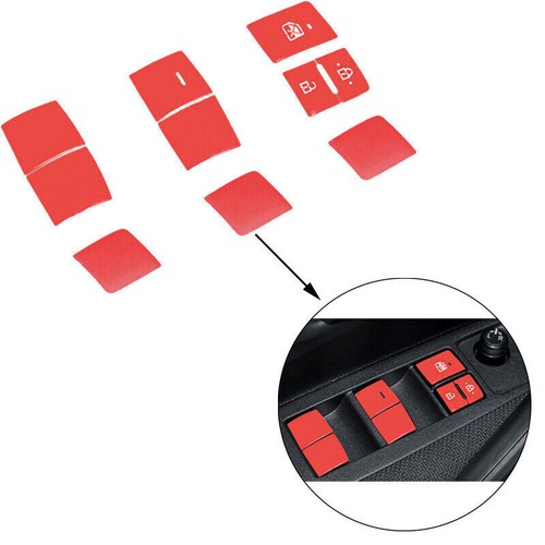 Red Car Door Window Lift Switch Button Trim For Toyota Corolla Cross 2019-2024 - Picture 4 of 6