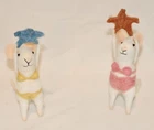 Primitives by Kathy Felt Starfish Mouse Set 2 Critter Beach House Decor Ornament