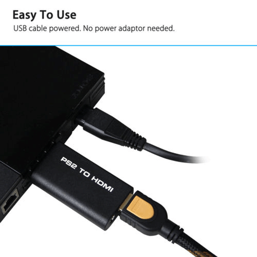 PS2 to HDMI Video Converter Adapter with 3.5mm Audio Output for HDTV Monitor US - Picture 2 of 10