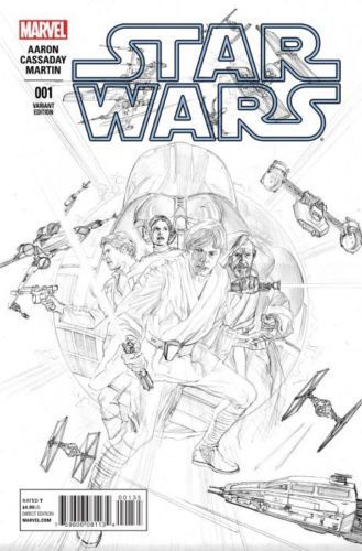 STAR WARS ISSUE 1 - MARVEL COMICS - RARE ALEX ROSS 1:200 RETAILER SKETCH VARIANT - Picture 1 of 1