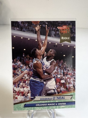 Shaquille O'Neal Shaq Attack All Star Rookie Rare Promo and Fleer Ultra Rookie - Picture 4 of 5