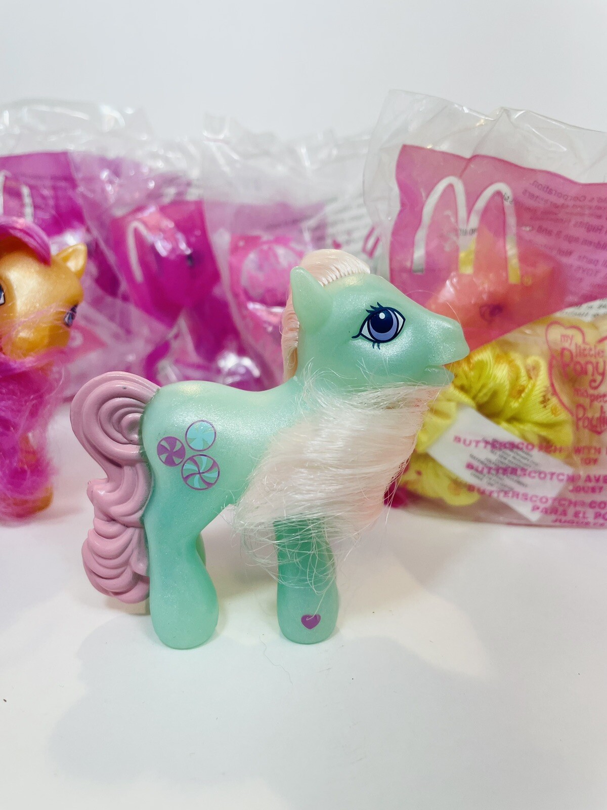 My little Pony MLP McDonalds Happy Meal Toys & Spin Pop Lollipop Holder Lot G3