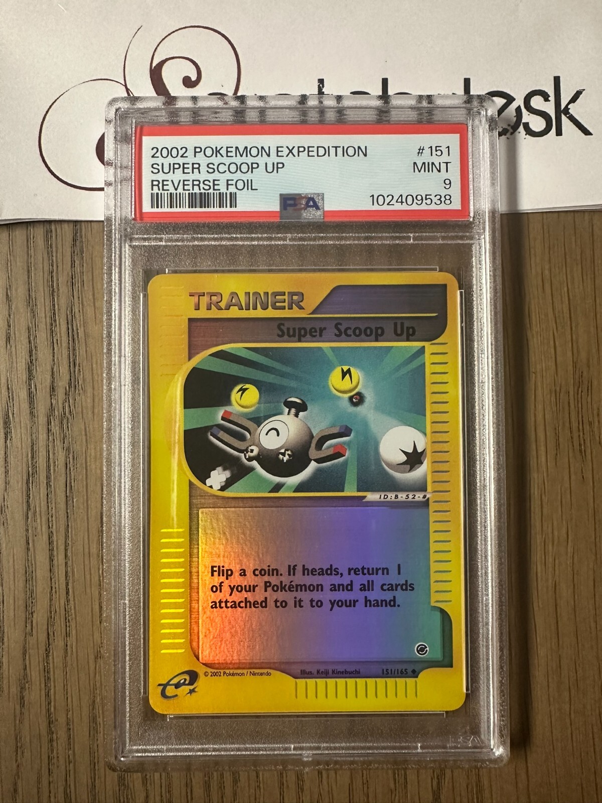 PSA 9 - Pokemon SUPER SCOOP UP eReader EXPEDITION Base Set Reverse Holo 151/165