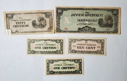 Vintage Lot Of 5 World Paper Money Japanese Government - Picture 3 of 4
