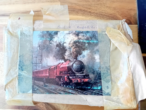 4 x 4-Colour Copper Printing Blocks The Princess Elizabeth LMS 6201 Locomotive - Picture 3 of 8