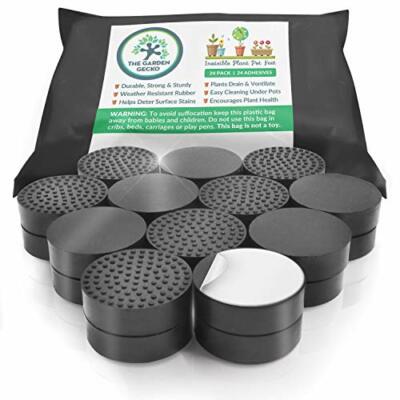 The Garden Gecko Topf-Füße Aus Presskork – 24er Pack, 4,5 Cm Durchmesser – Unsichtbarer Schutz Für Blumentöpfe